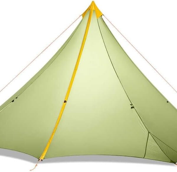 Pyramid Tarp Tent, 4 Person, Ultralight, 20D Silicone Nylon, for Camping, Backpacking, Hiking