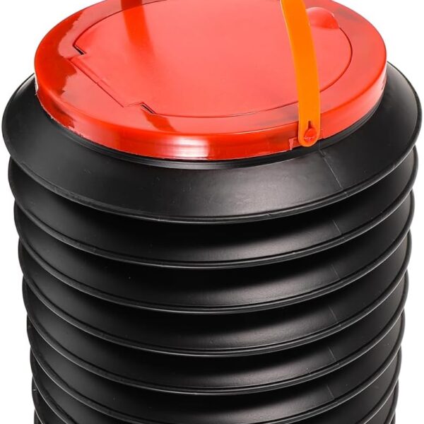 Portable Folding Water Pail 4L with Lid and Handle for Camping