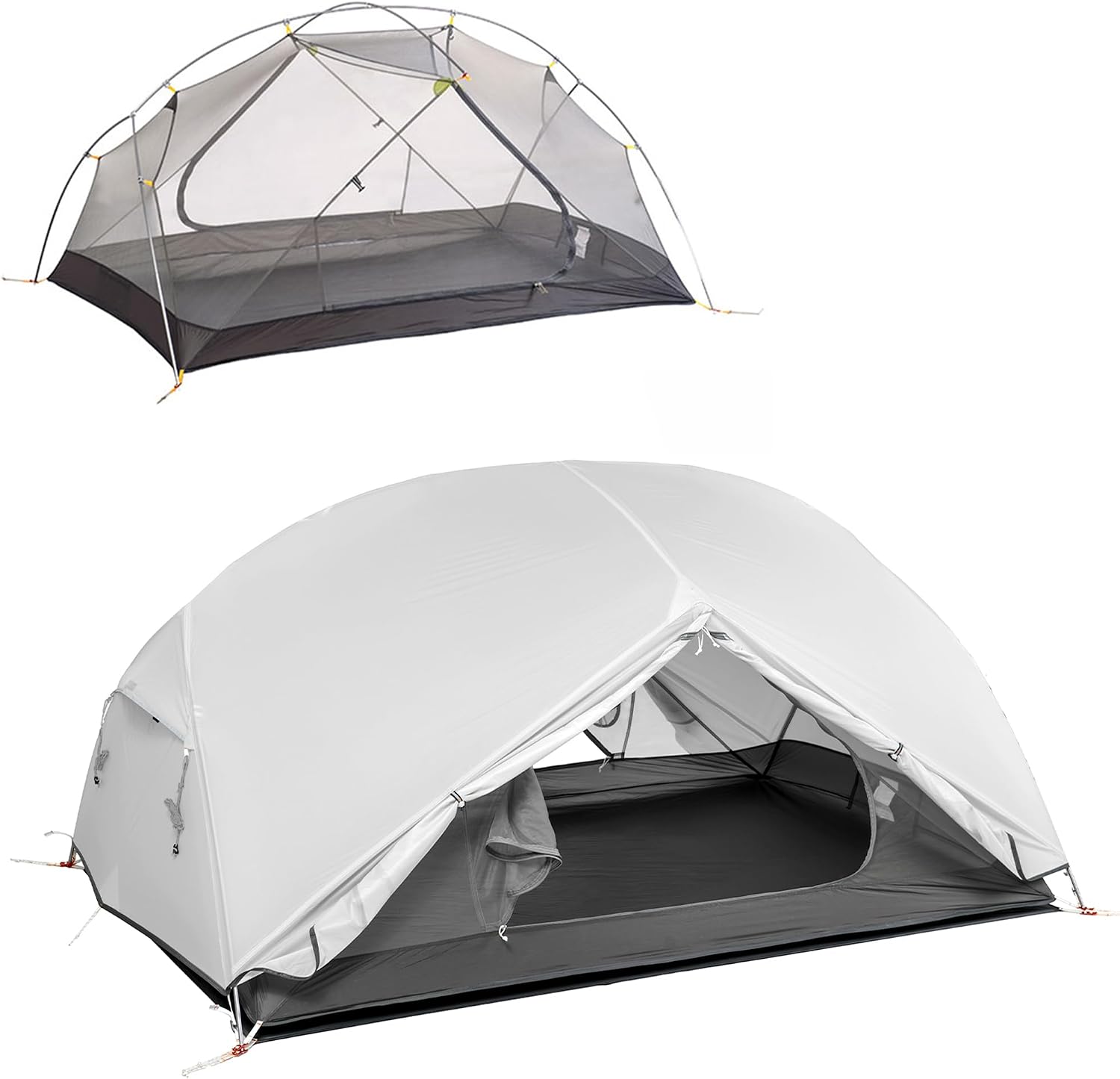 2 Person Backpacking Tent, Ultralight, Double Layer, Pop Up, Freestanding, Waterproof