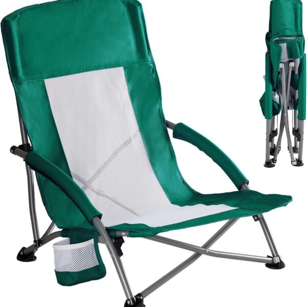 Low Profile Folding Beach Chair For Outdoors