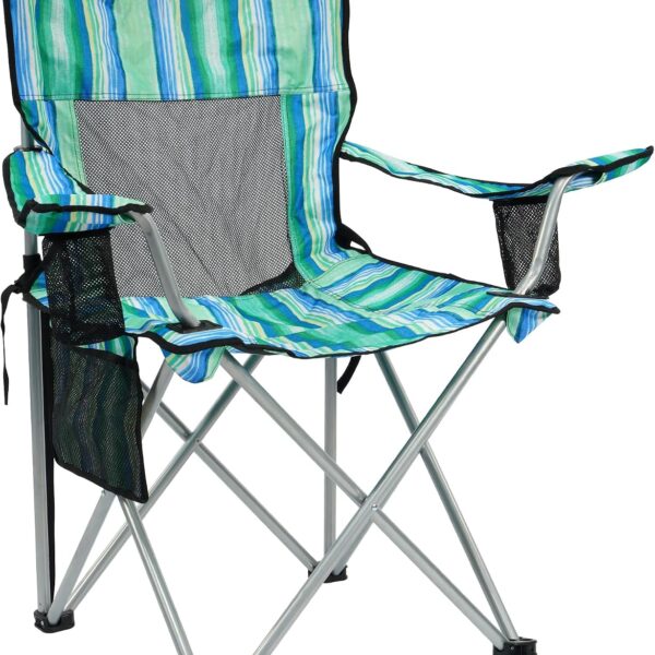 Folding Camping Chair With Cup Holder And Storage Bag