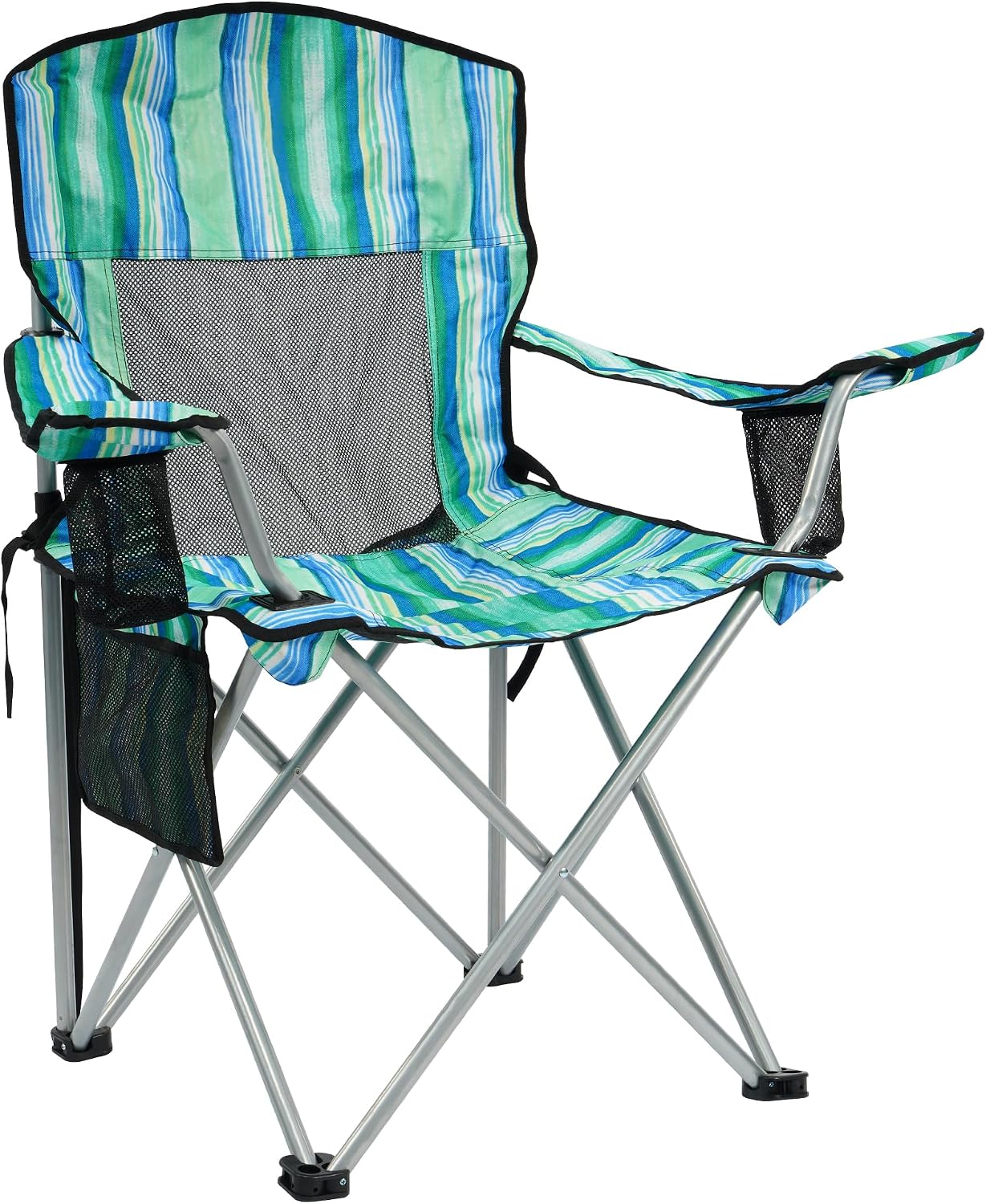 Folding Camping Chair With Cup Holder And Storage Bag